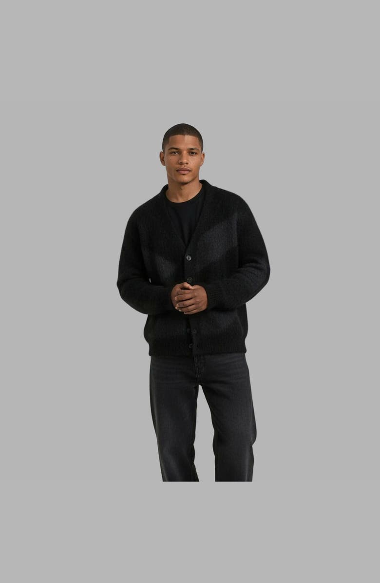 Blvck Signature Mohair Cardigan, Alternate, color, Black