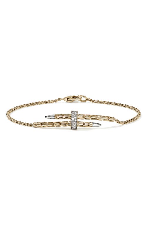 John Hardy Pavé Diamond Spear Station Bracelet In Multi