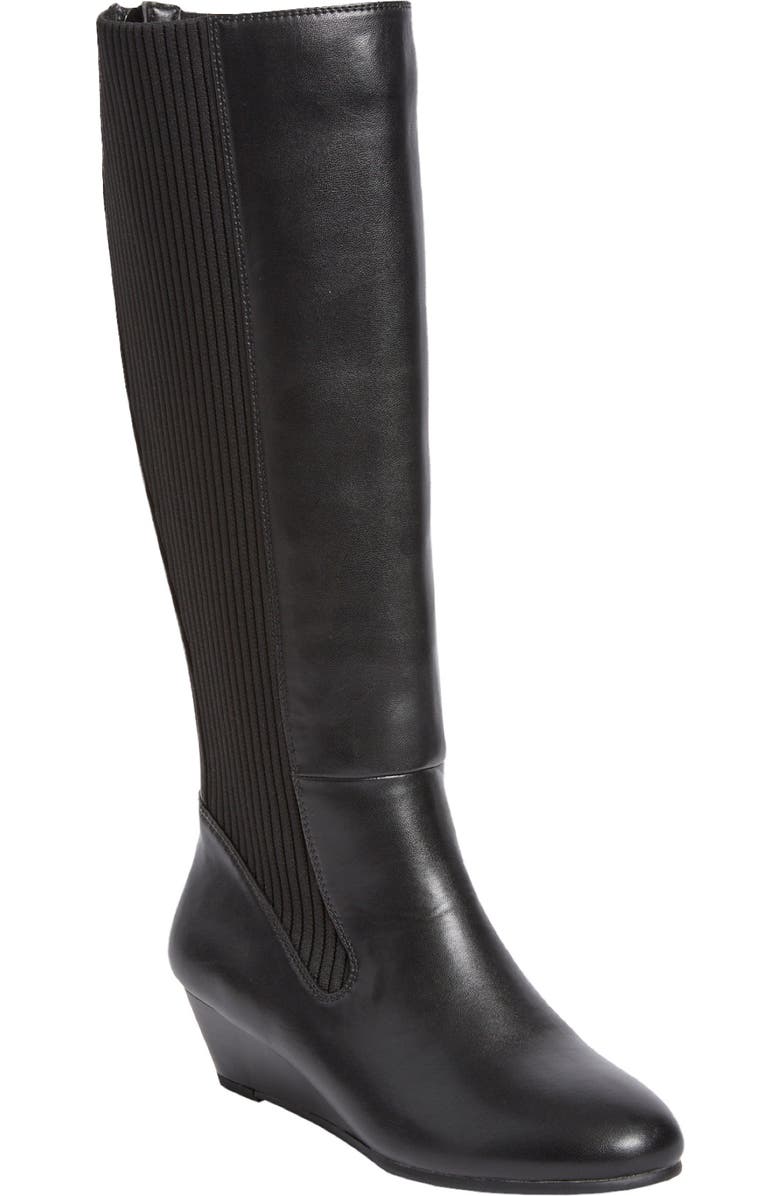 Comfortview The Briar Tall Wide Calf Boot, Main, color, Black