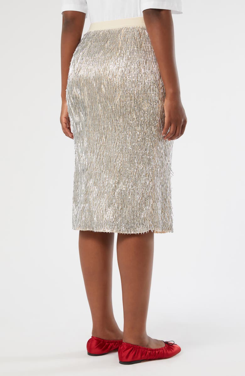 Marina Rinaldi Attore Sequin Skirt, Alternate, color, Silver