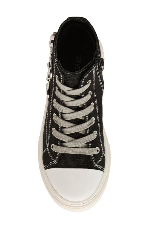 Steve Madden Kids' Jmistee High Top Platform Sneaker In Black