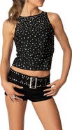 EDIKTED Alexandra Studded Crop