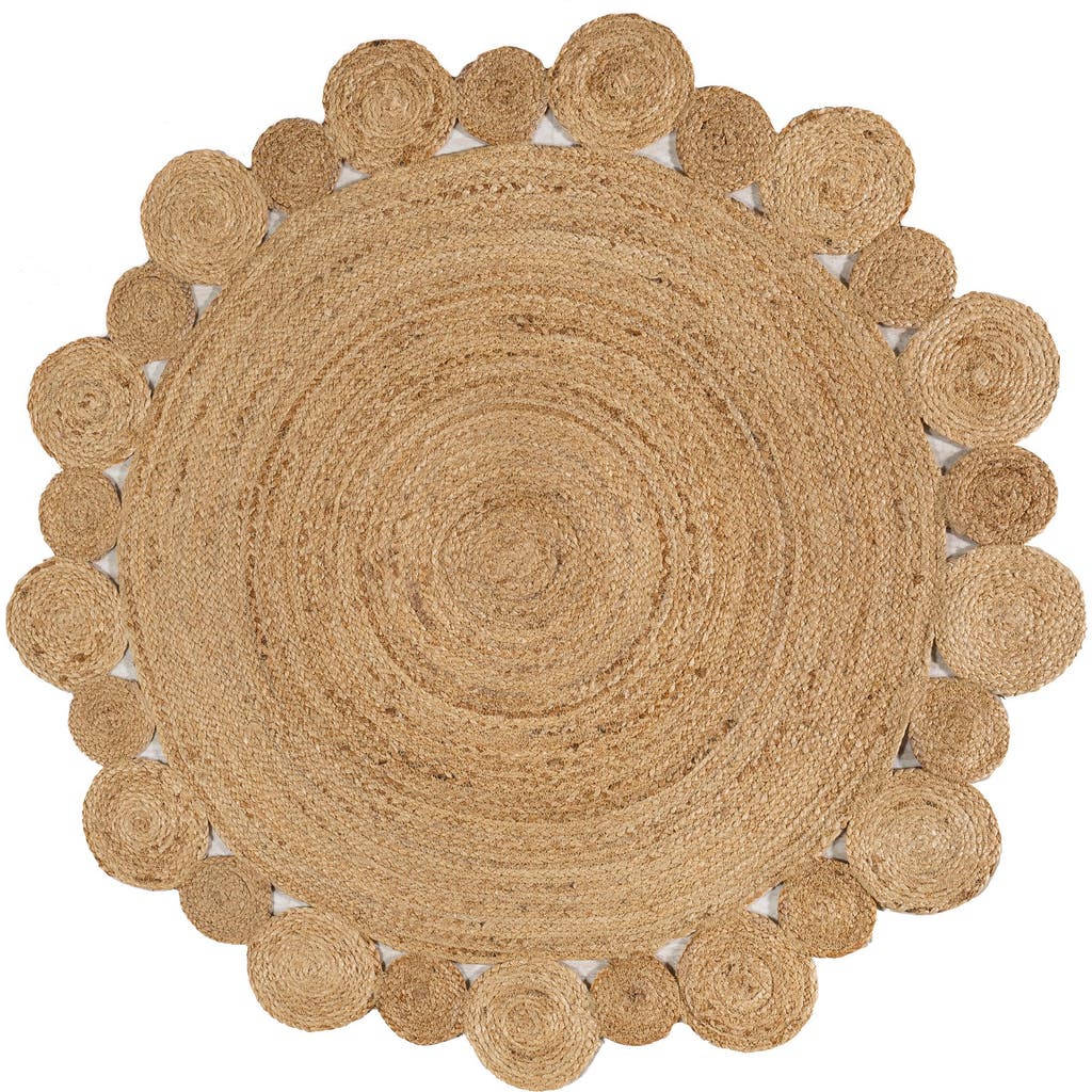 Jonathan Y Eden Round Natural Jute Hippie Circle Natural Round Area Rug In Natural