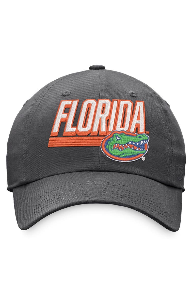 TOP OF THE WORLD Men's Top of the World Charcoal Florida Gators Slice Adjustable Hat, Alternate, color, 
