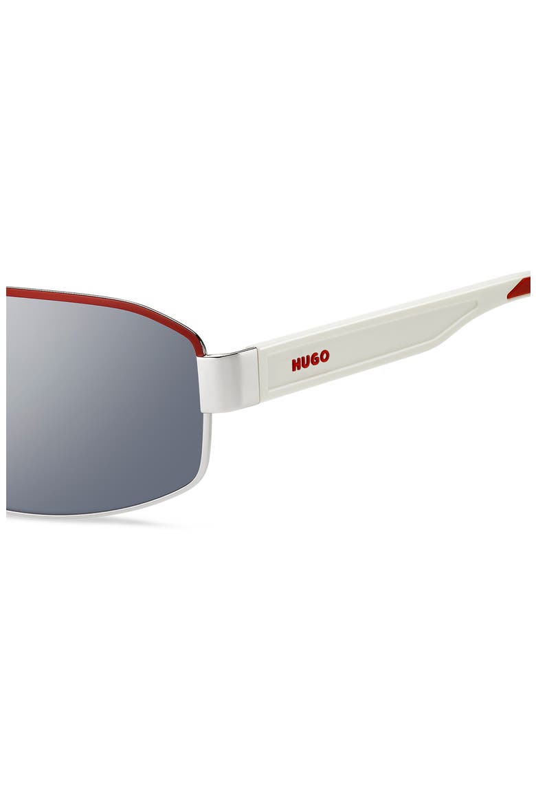 60mm Navigator Sunglasses, Alternate, color, PALLADIUM RED/ SILVER SP