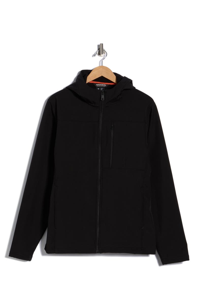 HAWKE & CO Waterproof Soft Shell Jacket, Alternate, color, Black