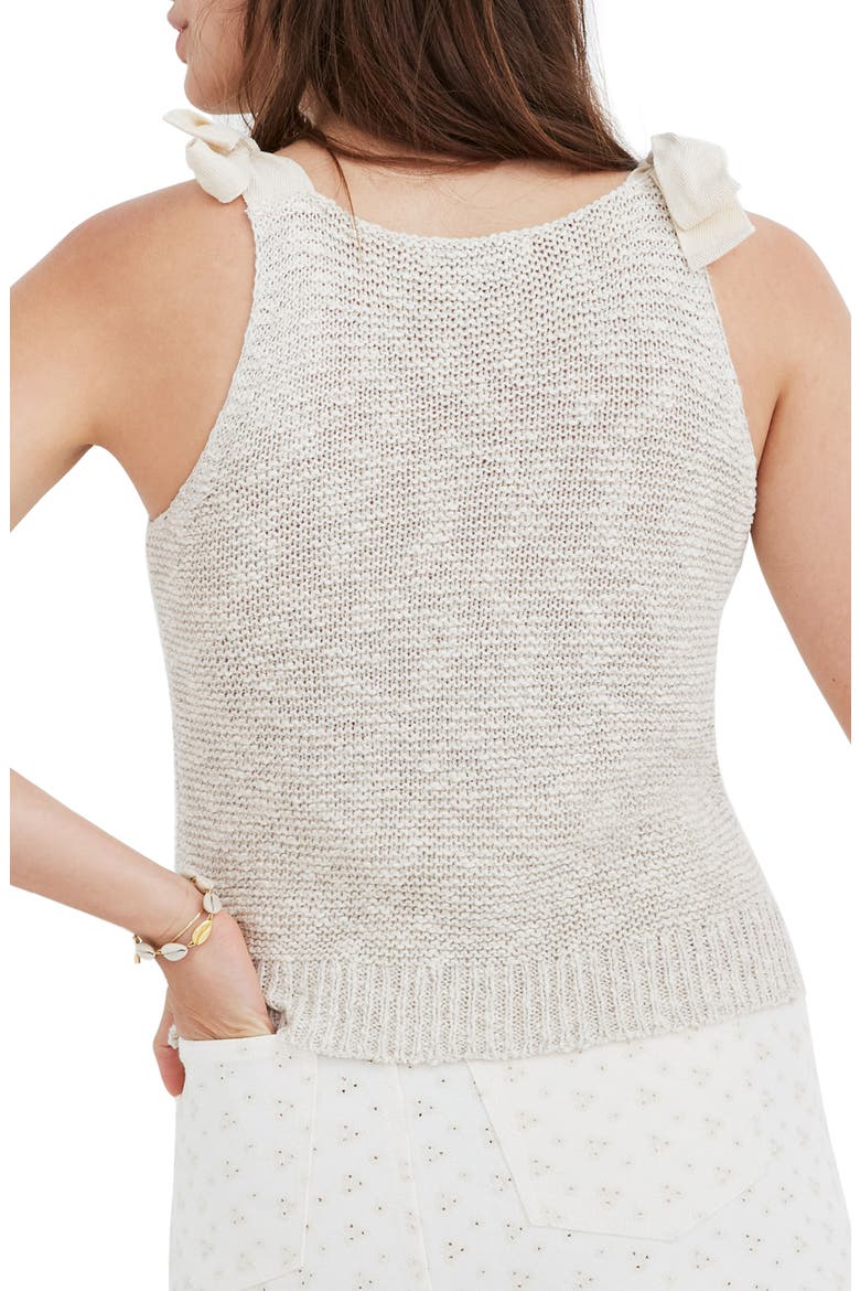Highgate Tie Strap Sweater Tank, Alternate, color, HEATHER LINEN