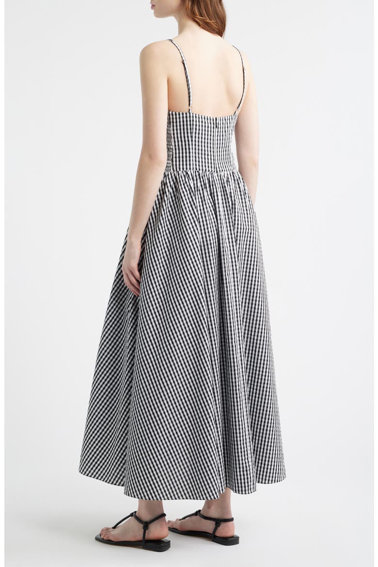 Chiara Cotton Gingham Dress, Alternate, color, BLACK TEXTURED GINGHAM