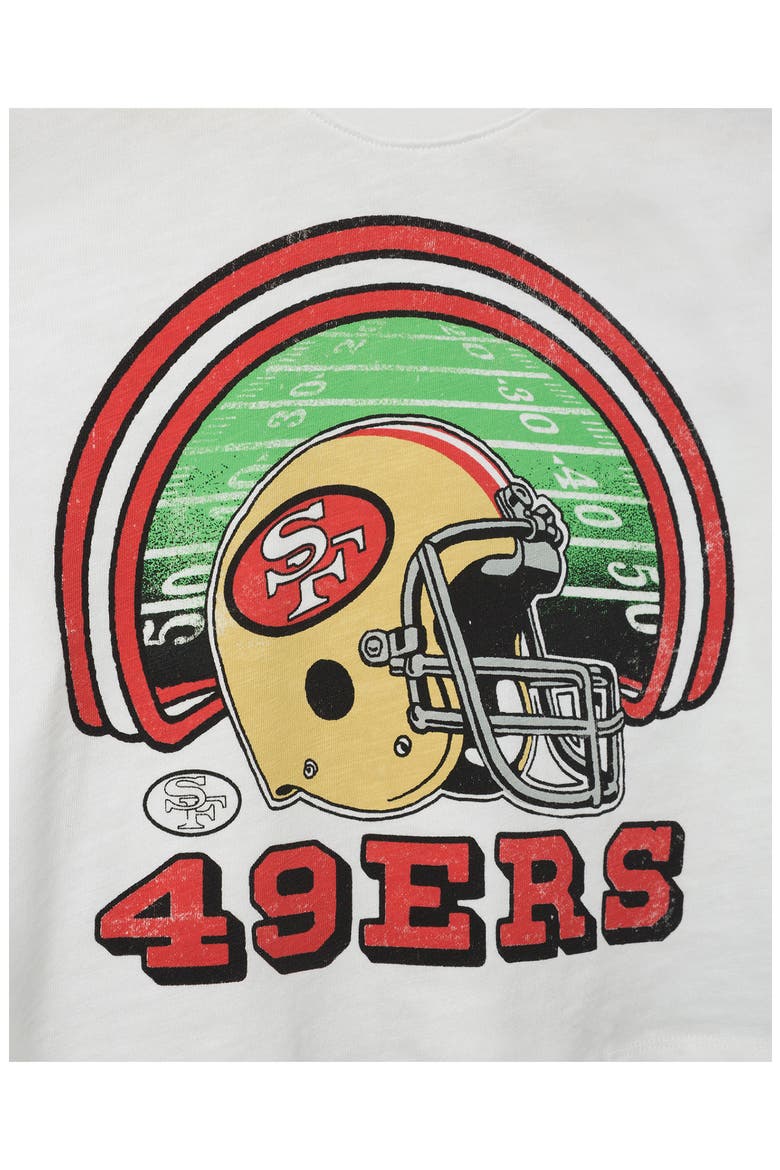 49ers Game Time Graphic Cropped T-Shirt, Alternate, color, VINTAGE WHITE