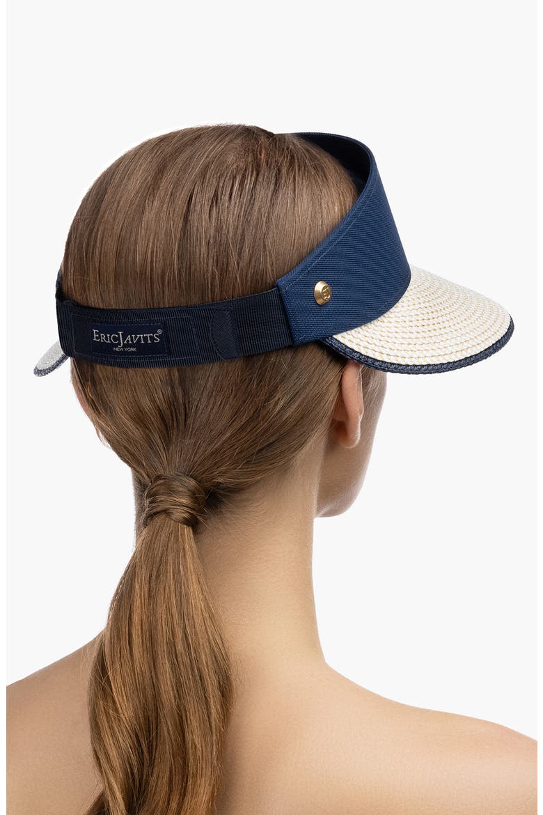 Squishee Straw Champ Custom Fit Visor, Alternate, color, WHITE MIX/ NAVY