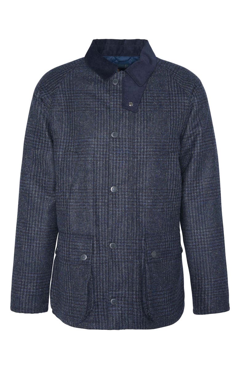 Barbour Bedale Check Wool Jacket, Alternate, color, Navy Blue