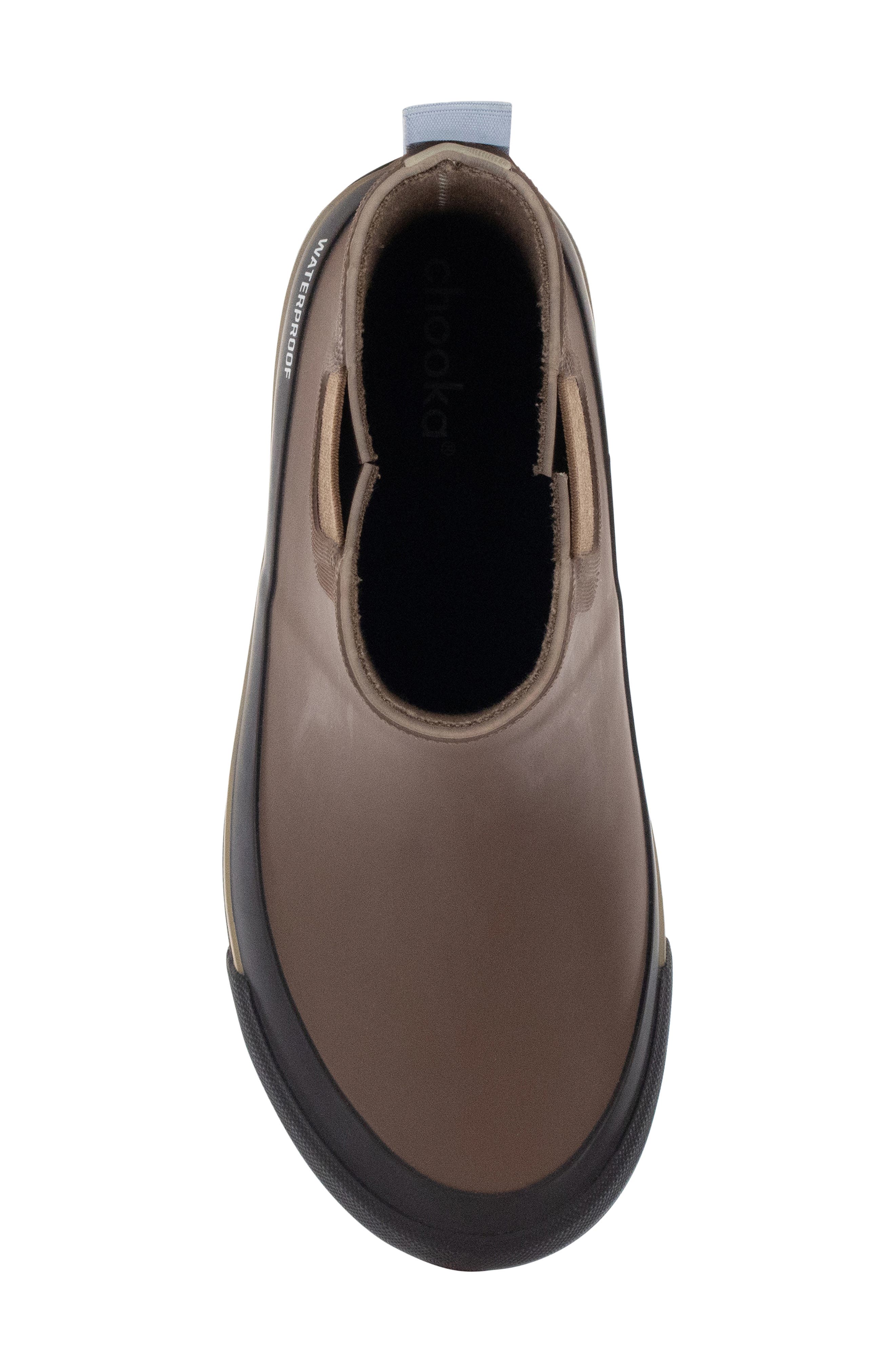 Marina Waterproof Rain Bootie, Alternate, color, BROWN