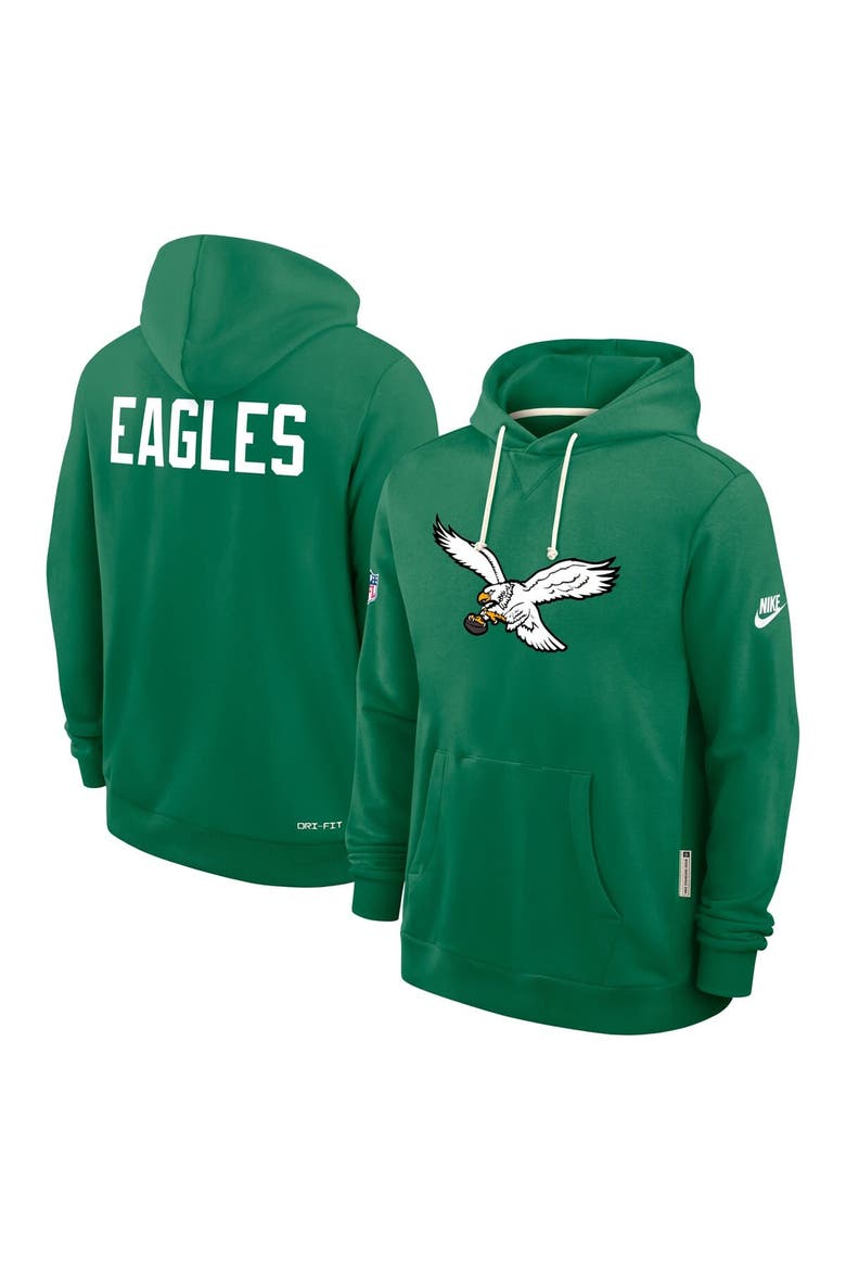 Men's Nike Kelly Green Philadelphia Eagles  Sideline Offensive Set Play Performance Pullover Hoodie, Alternate, color, Kelly Green