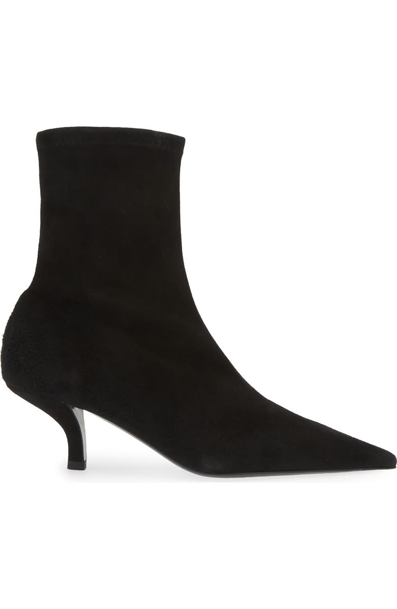 TOTEME Pointed Toe Sock Bootie, Alternate, color, Black