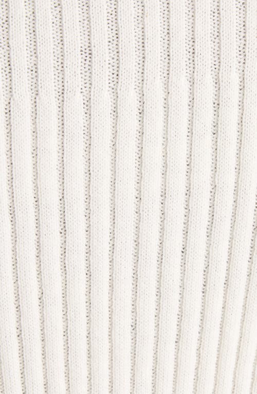 Shop Courrèges Long Sleeve Rib Sweater Dress In Heritage White