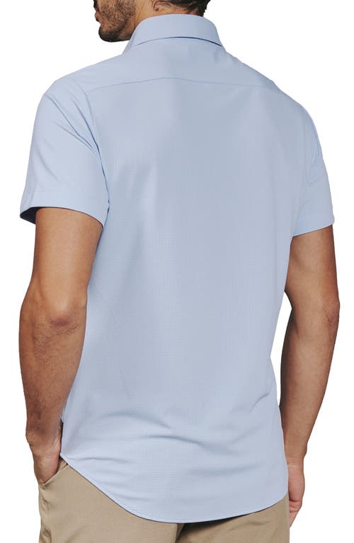 7 Diamonds Alldridge Short Sleeve Button-up Shirt In Ice Blue