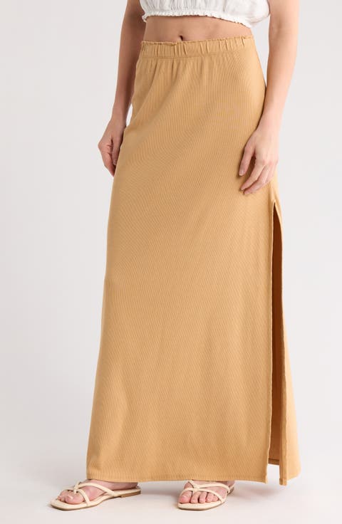 Slit Maxi Skirt