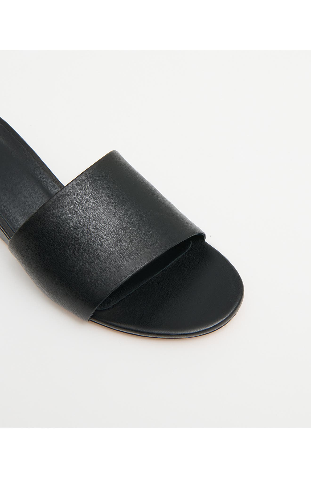 Zeppa Leather Slide Wedge Sandal, Alternate, color, BLACK