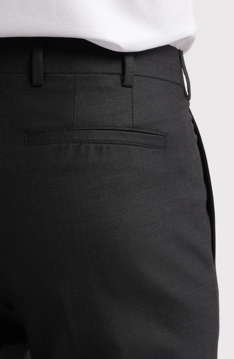 Bugatchi Regular Fit Stretch Wool Pants, Alternate, color, Black