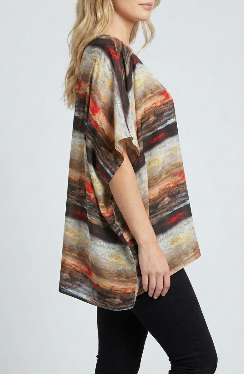APNY Print Dolman Sleeve Top, Alternate, color, Brown Multi
