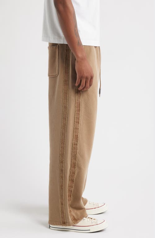 Elwood Metal Cotton Terry Sweatpants In Brown