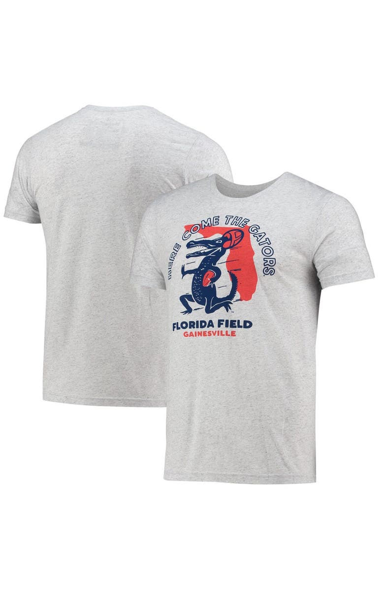 HOMEFIELD Men's Homefield Heathered Gray Florida Gators Vintage Here Come The Gators T-Shirt, Main, color, 