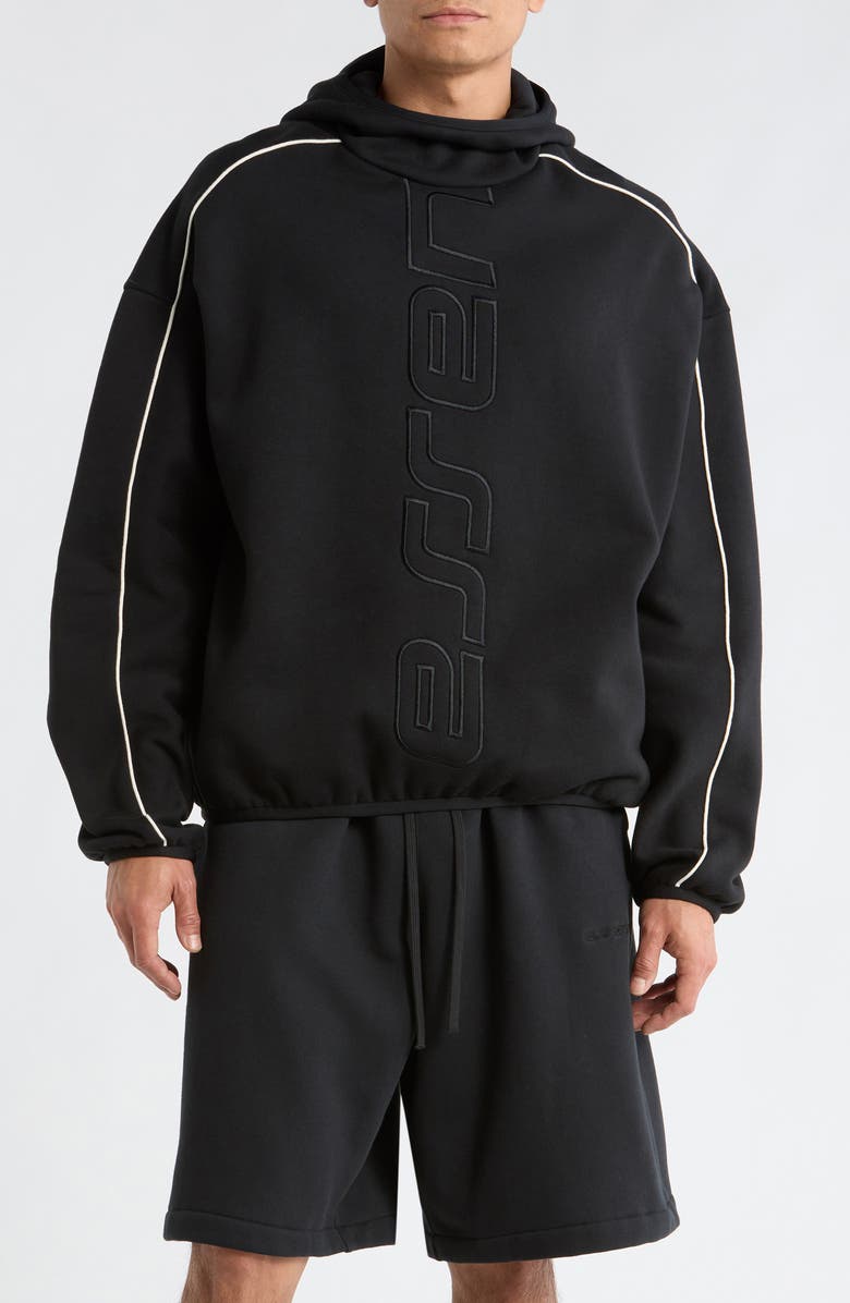 Fear of God Essentials Active Trace Fleece Hoodie, Main, color, Vintage Black