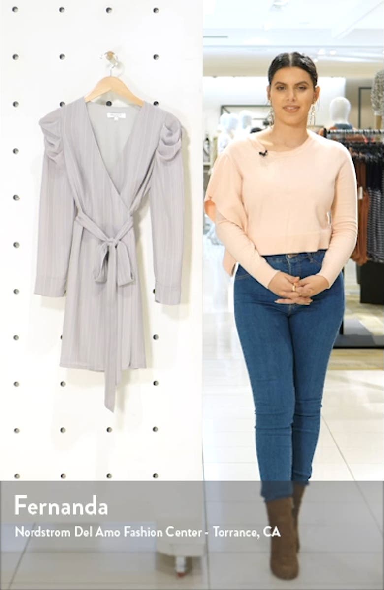 Bianca Wrap Front Long Sleeve Dress, sales video thumbnail