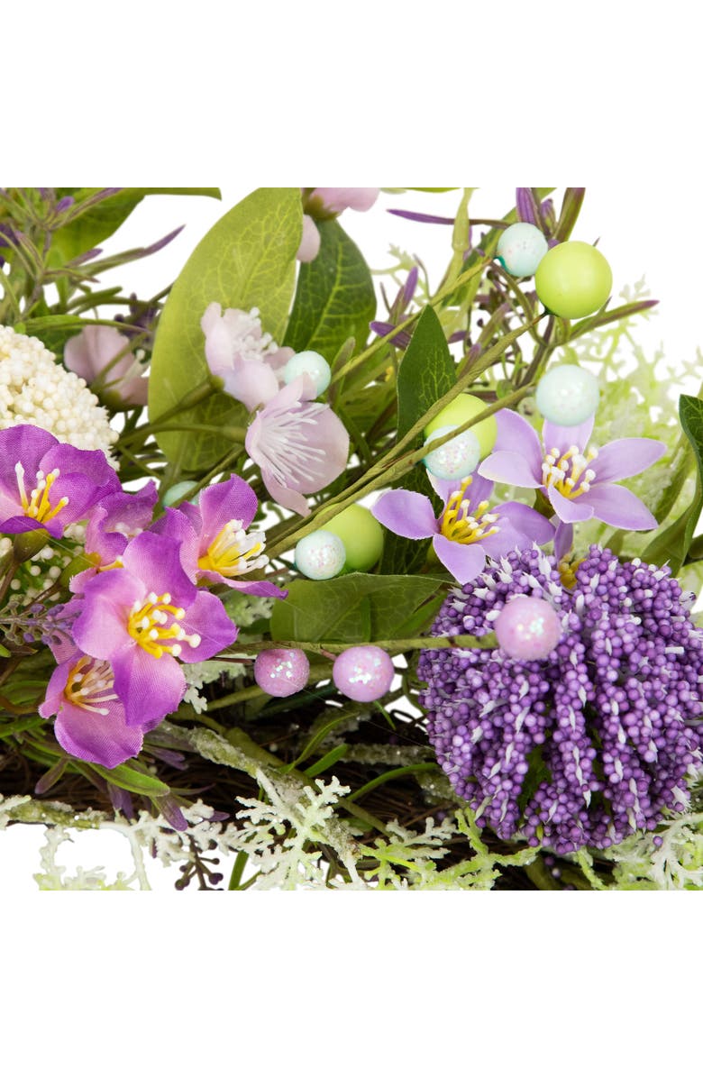 Northlight Lavender and Allium Spring Wreath - 28" - Purple, Alternate, color, Purple