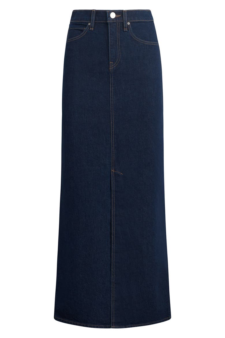 Reconstructed Stretch Cotton Denim Maxi Skirt, Alternate, color, EVE