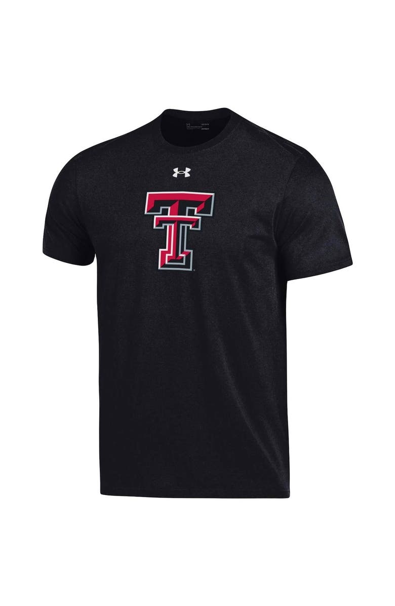 Under Armour Men's Under Armour Black Texas Tech Red Raiders School Logo Performance Cotton T-Shirt, Alternate, color, 