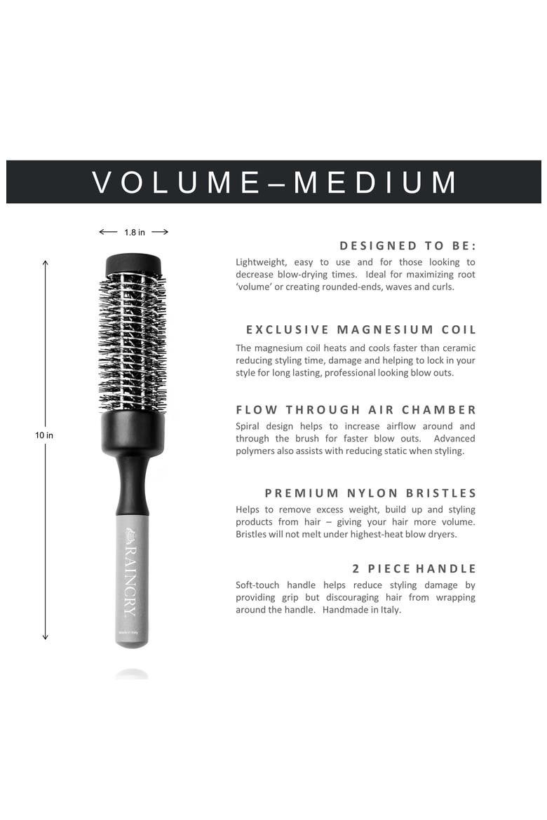 Volume Magnesium Medium Brush, Alternate, color, NO COLOR