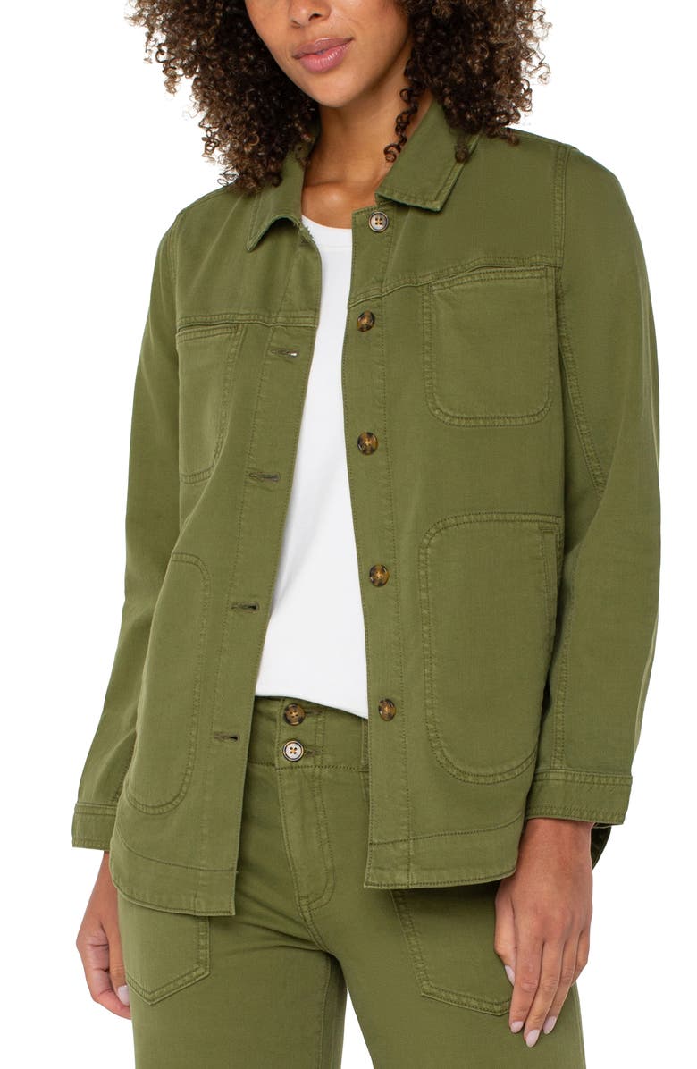 Liverpool Los Angeles Denim Shirt Jacket, Alternate, color, Hemlock