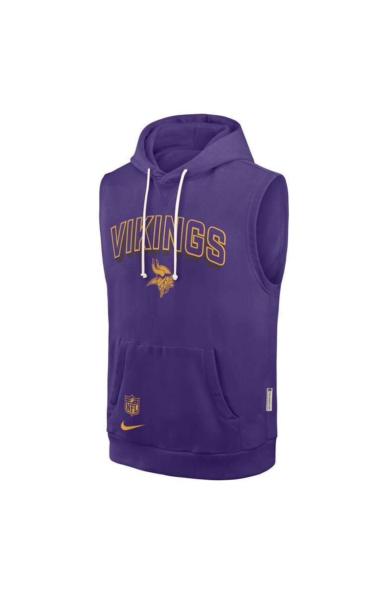 Nike Men's Nike Purple Minnesota Vikings Sideline Performance Sleeveless Pullover Hoodie, Alternate, color, 
