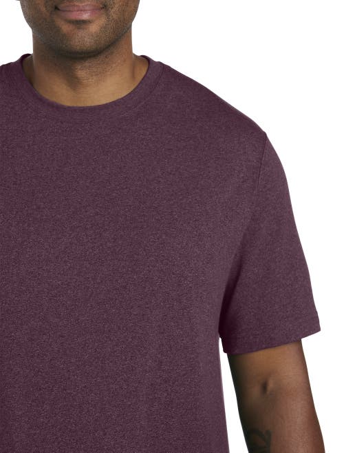 Harbor Bay By Dxl Big & Tall Moisture-wicking Jersey T-shirt In Purple