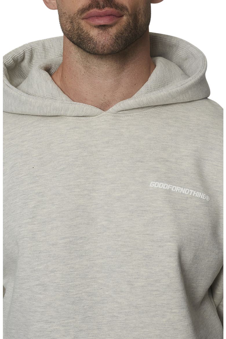 Oversized Essentials Pullover Hoodie, Alternate, color, Oat Grey Marl