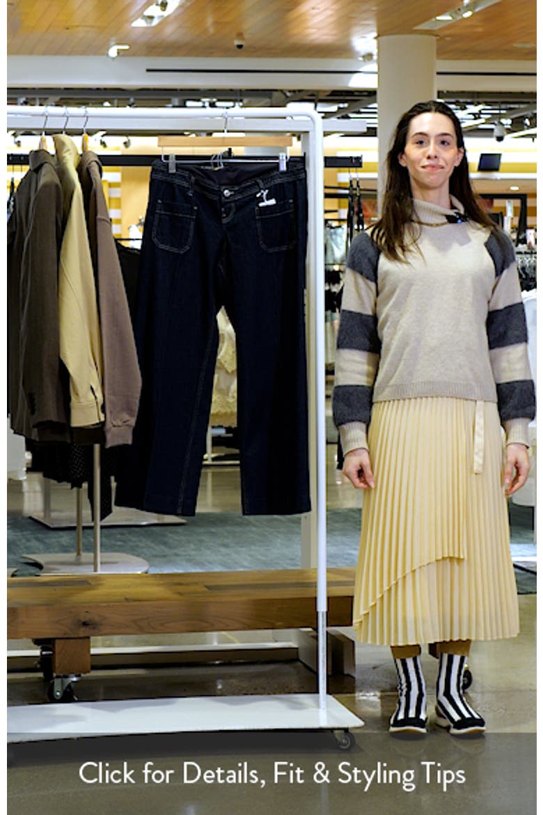 Over the Bump Patch Pocket Wide Leg Maternity Jeans video