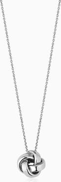 Oradina Sterling Silver Eternal Knot Pendant Necklace