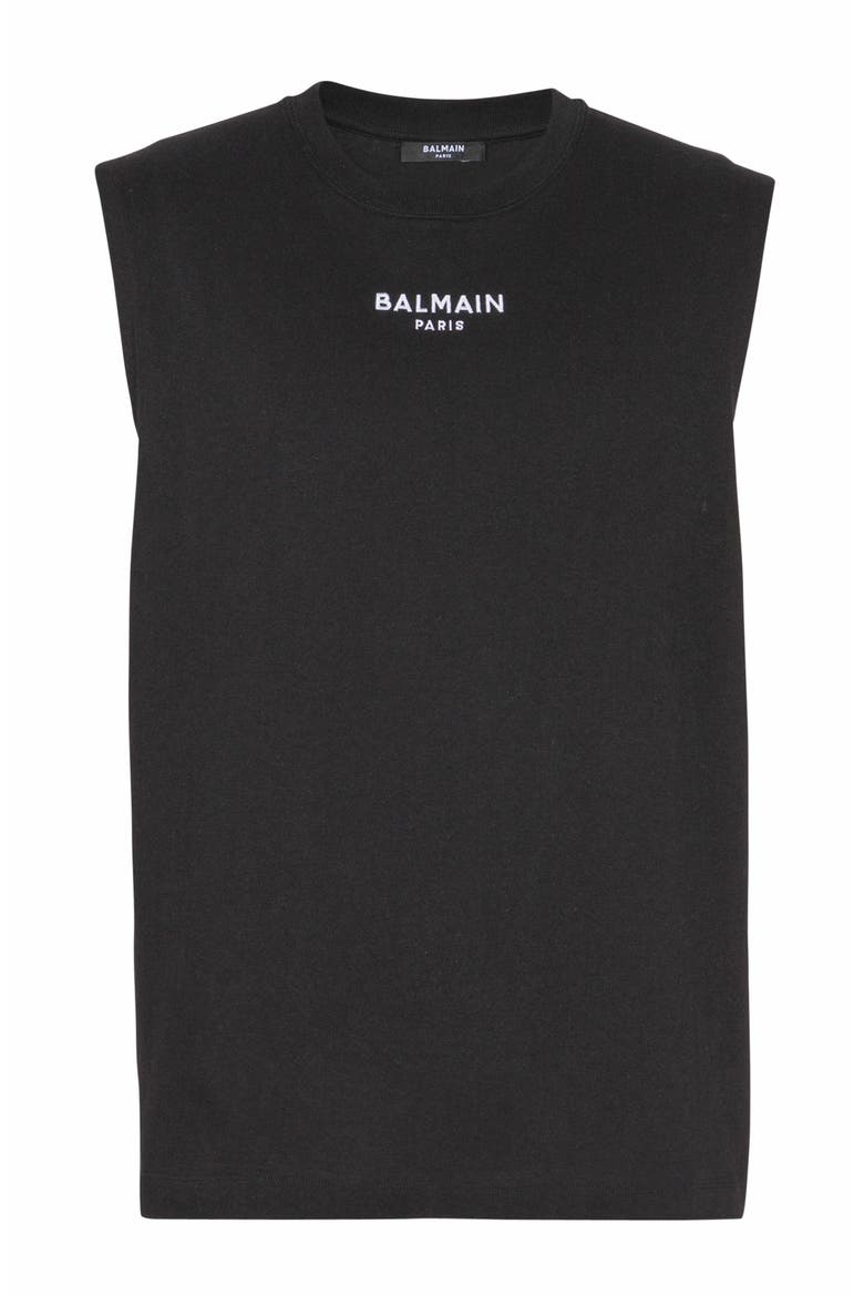 Paris Embroidered Vest Top, Alternate, color, Black