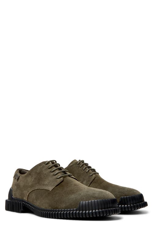 Camper Lace-up Suede Shoes In Green