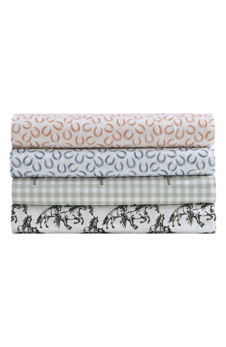 Wrangler Cactus Gingham Sheet Set, Alternate, color, Green