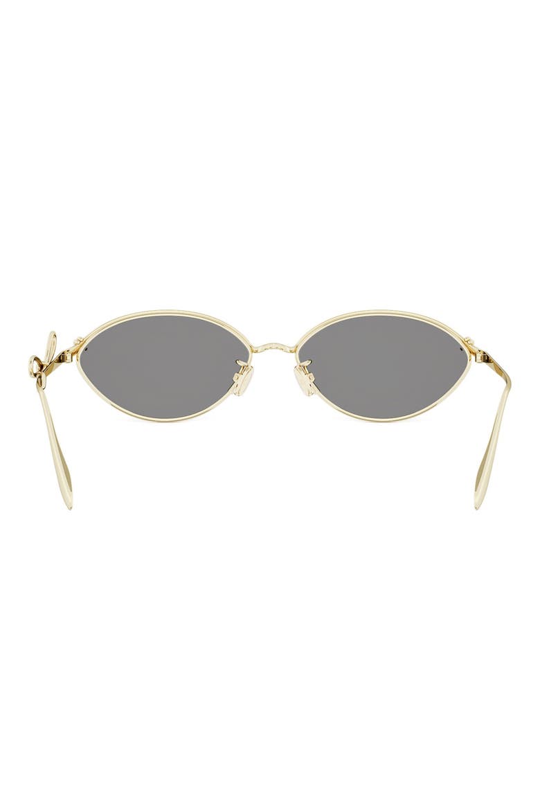 DiorBow R1U 55mm Oval Sunglasses, Alternate, color, SHINY GOLD DH / SMOKE