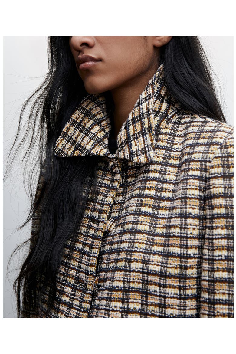 Check Tweed Jacket, Alternate, color, OCHRE