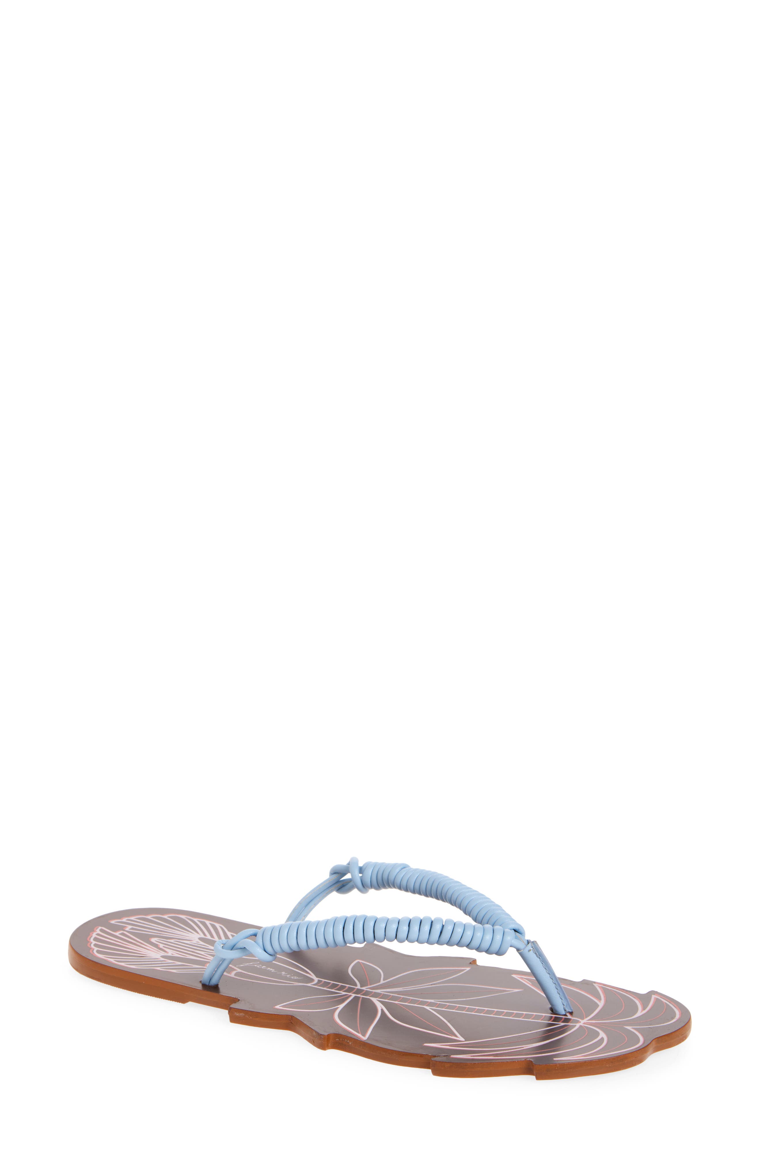 FARM Rio Palmtree Flip Flop, Main, color, Blue Multi