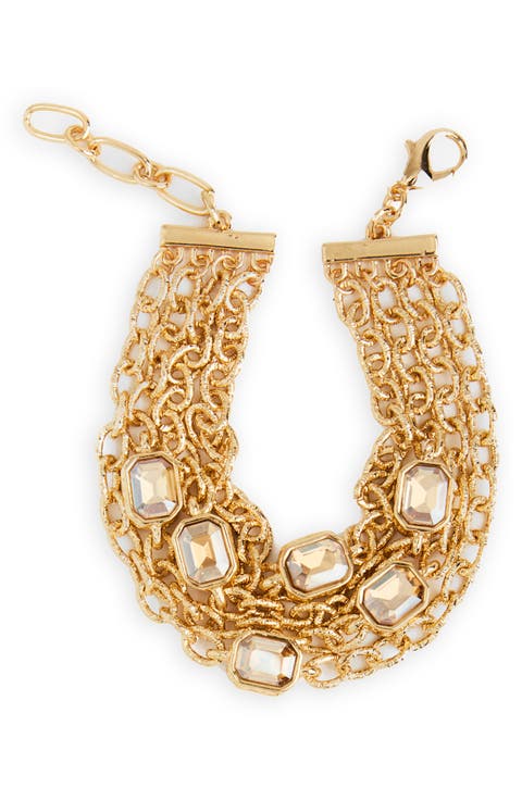 Crystal Chain Layered Bracelet