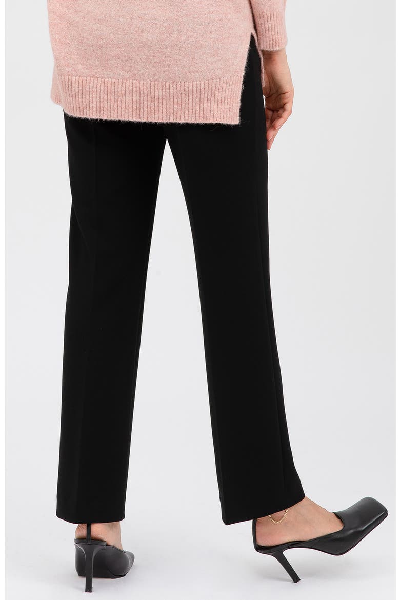 Over the Bump Straight Leg Maternity Pants, Alternate, color, BLACK