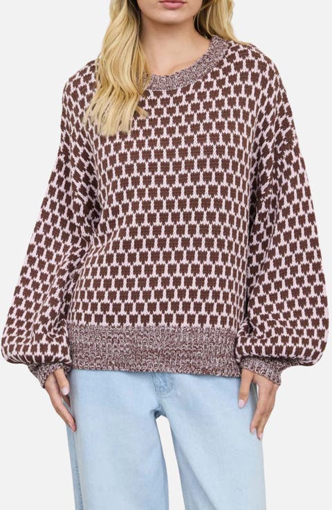 Geometric Pattern Relaxed Sweater