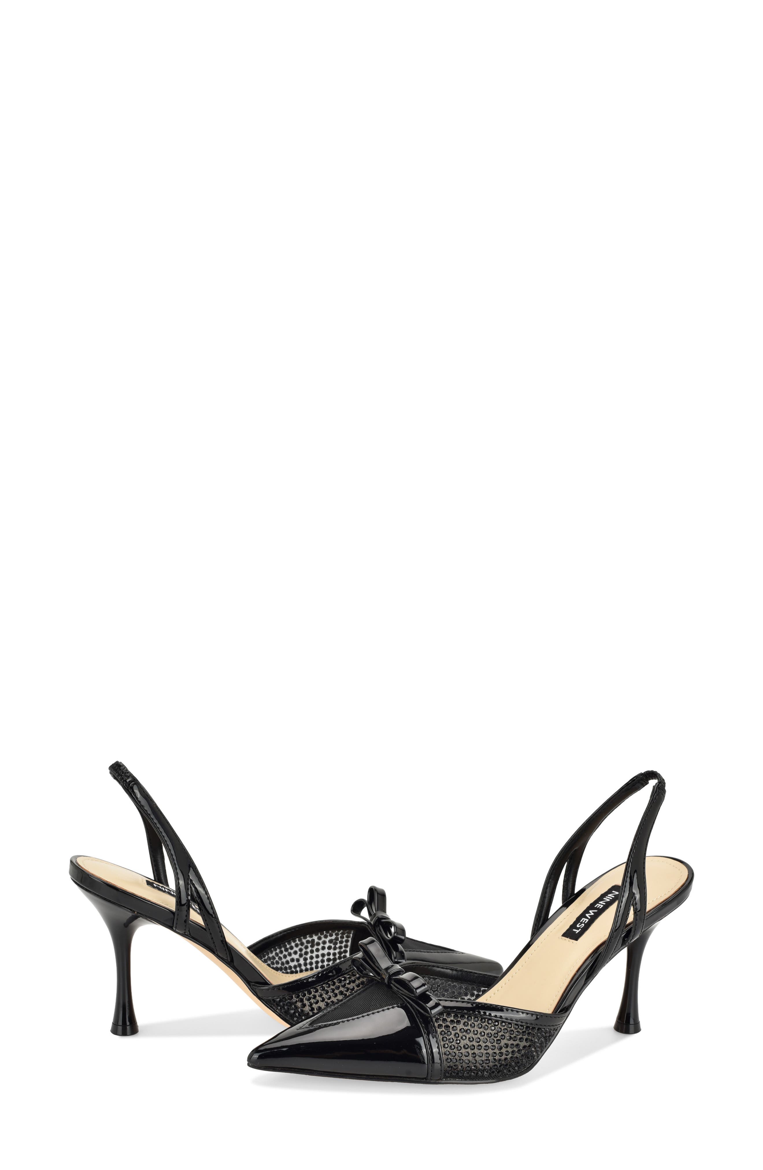 Padell Pointed Toe Slingback Pump, Alternate, color, BLACK
