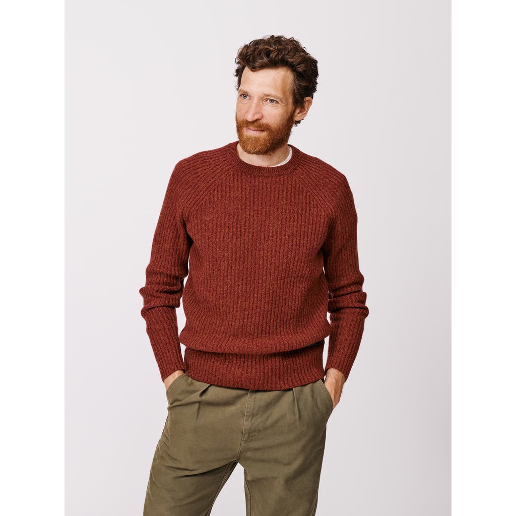 Aubin Ray Fisherman Rib Crew Neck Sweater