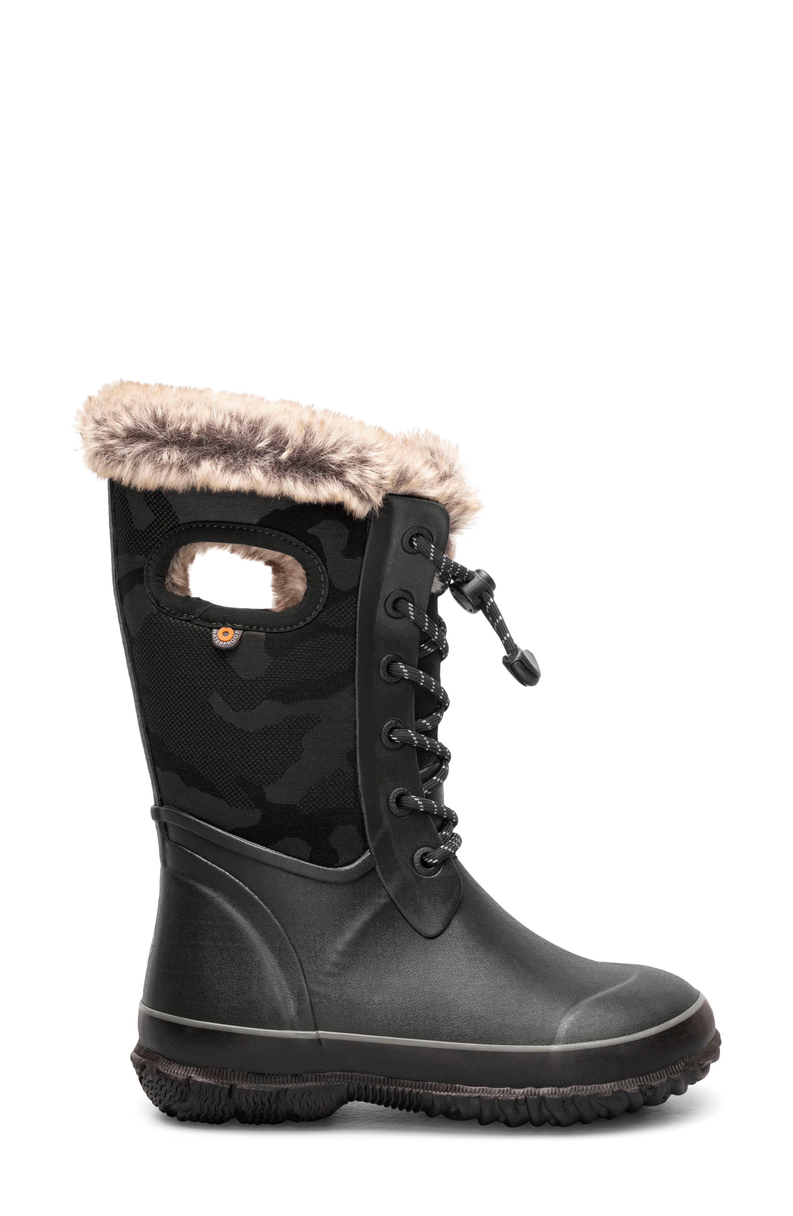 Bogs Arcata Tonal Camo Faux Fur Lined Boot, Alternate, color, 